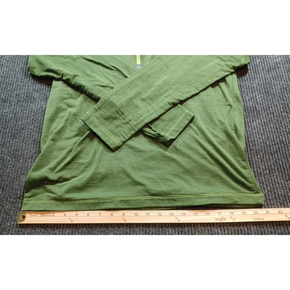 North Face Pullover Mens Large Long Sleeve 1/4 Zip Casual‎ Lightweight Green